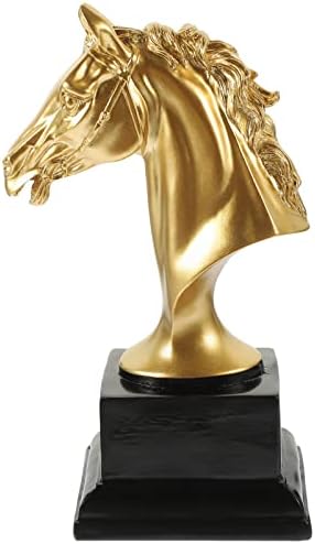 Gatuida Golden Horse Head Statue Sculpture Trophy