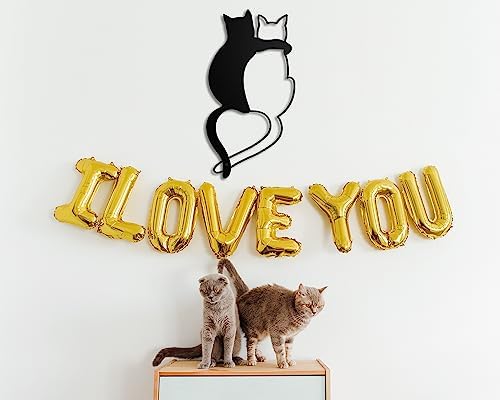 Kas Home 2pc Iron Cat Wall Art Sculpture