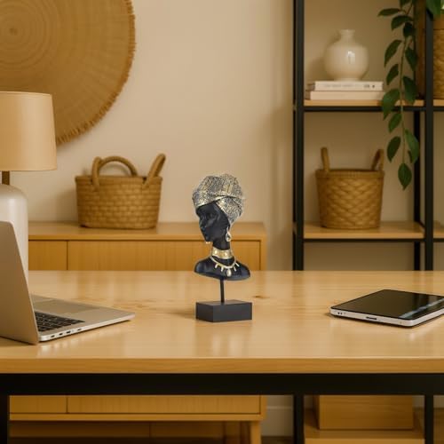 African Art Tribal Lady Statue Home Decor Accent
