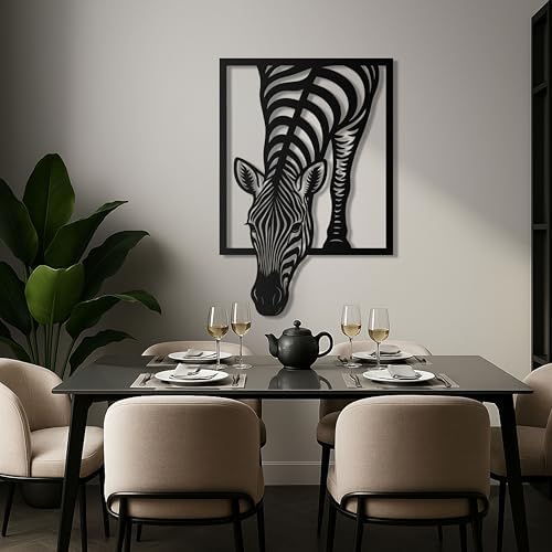 Pluviart Zebra Metal Wall Art 23x16
