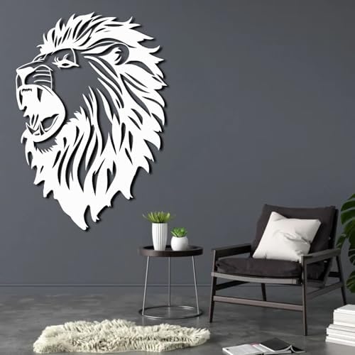 ENJOYOO Metal Lion Head Wall Art 24x16in Wall Decor