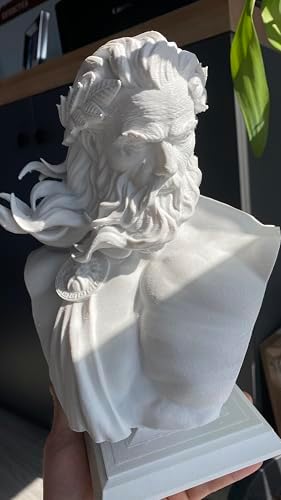 Generic Zeus Statue 10 Inch White Plastic