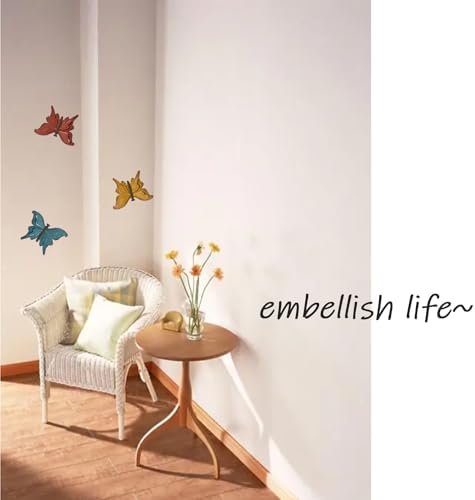 KISWIAR 3D Metal Butterfly Wall Art Decor - 3 PCS