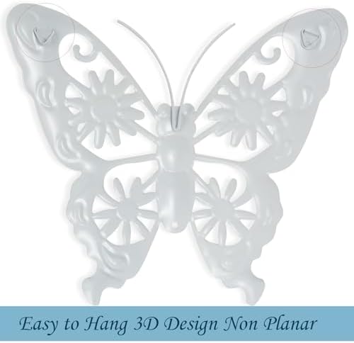 Pipilily 4 Piece Metal Butterfly Wall Art Decor