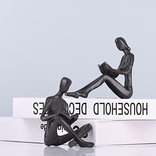 GAOSHENG Small Iron Bookend Abstract Thinker Statue Home Decor