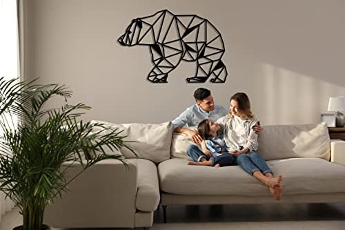 DEKADRON 3D Geometric Bear Wall Sculpture