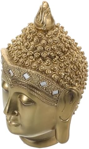 LOGOFUN Resin Buddha Head Decor Sculpture