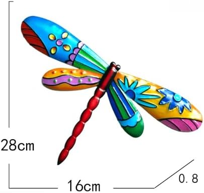 GENHAOTHREE 4 Pack Large Metal Dragonfly Wall Art