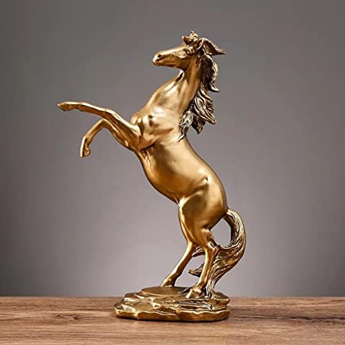 FUNSXBUG Gold Horse Statue Figurines - Resin Sculpture
