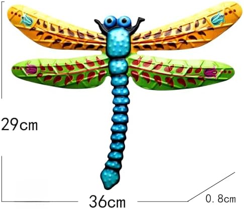 GENHAOTHREE 142 Inch Giant Metal Dragonfly Wall Decor 4 Pack
