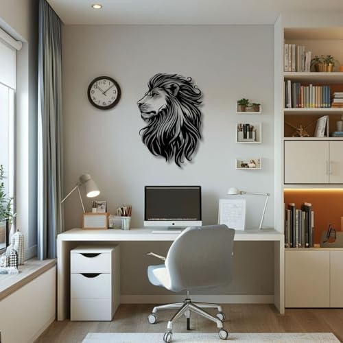 Flewfar Metal Wall Art Lion Head