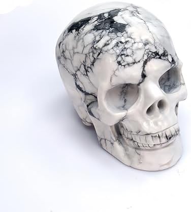 Fengshui Caishen Crystal Skull Head Sculpture