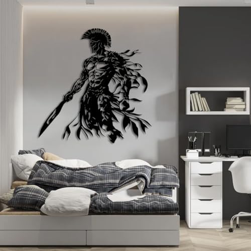 Spartan Warrior Metal Wall Art 20x20 Inch