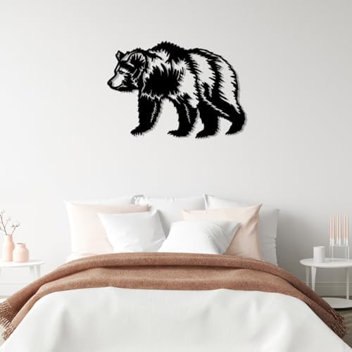 Metal Bear Wall Decor Gold 17x24 Wall Art