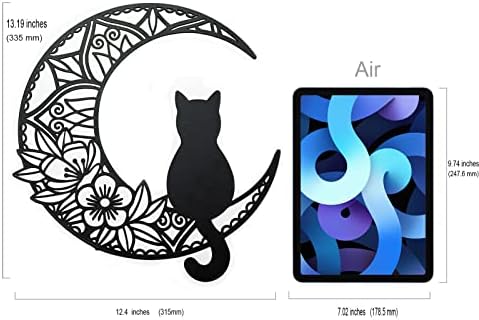 EYONGLION Black Cat Moon Wall Art Sculpture