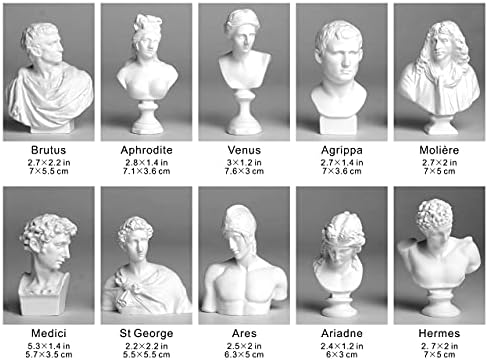 Garwor 10PCS Set Greek Mythology Mini Resin Statues