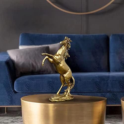 FUNSXBUG Gold Horse Statue Figurines - Resin Sculpture