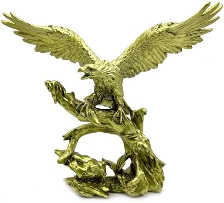 132 Inch Gold Bald Eagle Statue Resin Sculpture