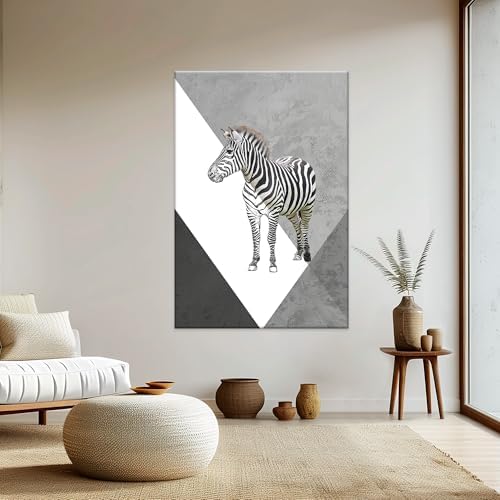 EGD Zebra Wall Art for Modern Living Room Decor