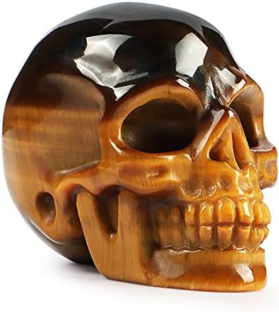 Artistone 2 Inch Tiger Eye Crystal Skull Statue