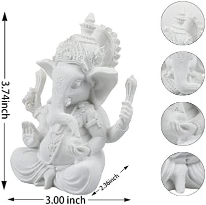 Elephant Buddha Statue Feng Shui Decor Handmade Resin