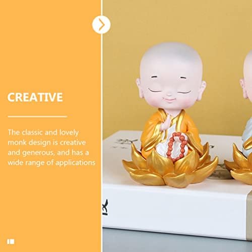 GANAZONO Little Monk Statue Buddha Sculpture