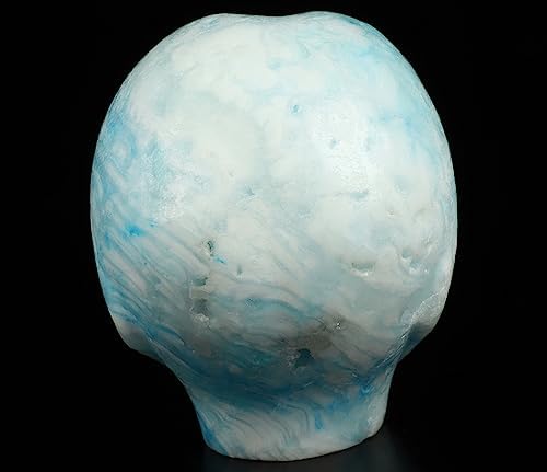 Skullis Blue Aventurine Crystal Skull Statue