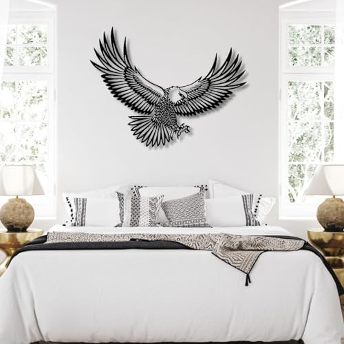 Cadeali Metal Eagle Wall Art Decor 29x22