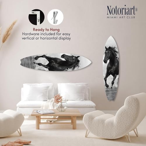 Graceful Horse Surfboard Acrylic Wall Art 15x60