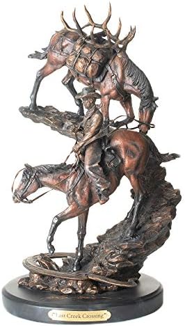 DEMDACO Last Creek Crossing Bronze Color 16x10 Sculpture