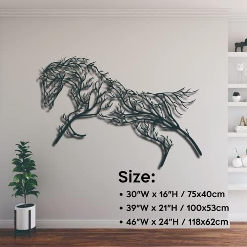 UGJSH Metal Horse Wall Decor 39 x 21
