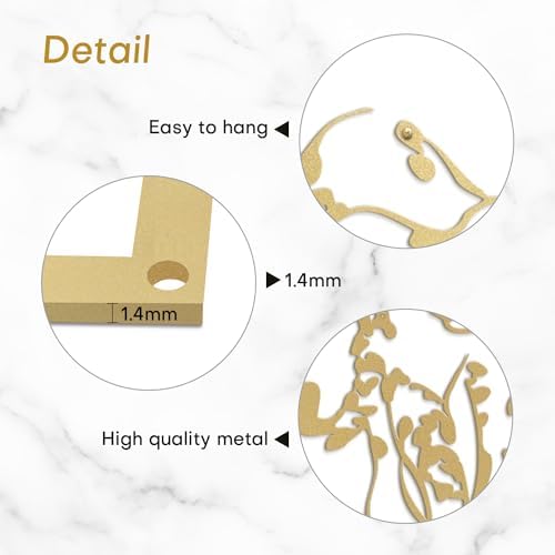 SIGNLEADER Gold Metal Wall Sculpture 24 Decor