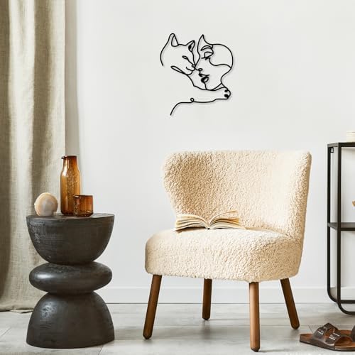 Pinetree Art Metal Cat Wall Sculpture