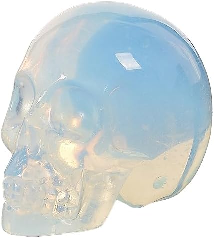 2 Inch Natural Quartz Crystal Skull Statue Decor