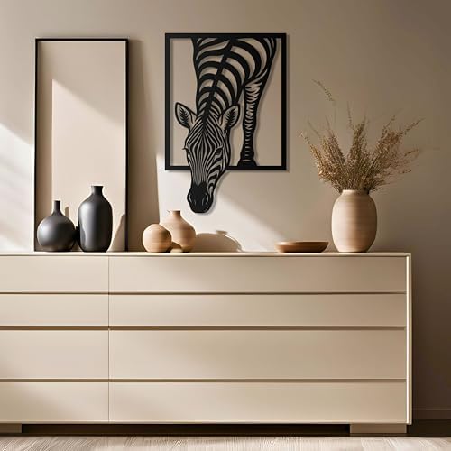 Pluviart Zebra Metal Wall Art 23x16