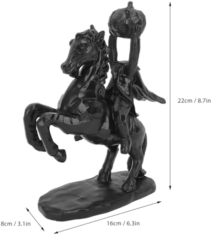 Headless Horseman Statue 22cm Black Halloween Decor