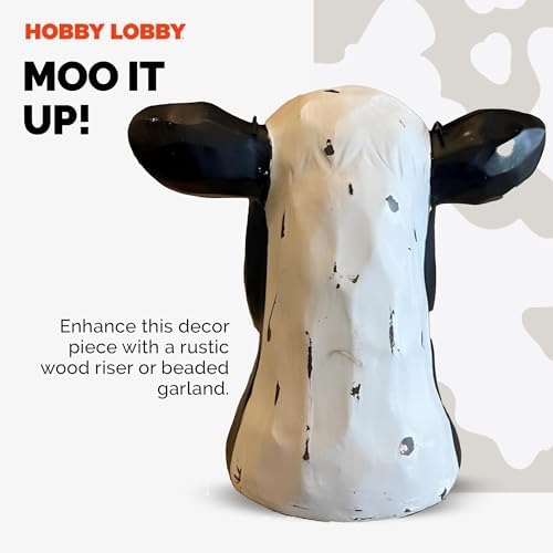 Hobby Lobby Cow Wearing Glasses Sculpture