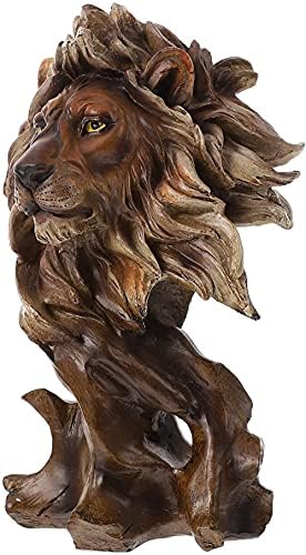 Resin Lion Head Statue Home Decor Sculpture