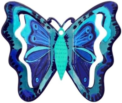 Yair Emanuel 3D Metal Butterfly Wall Art - Blue 35 X 43 Inch