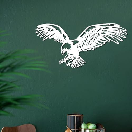 Eagle Metal Wall Art - 236 x 115 Black Sculpture