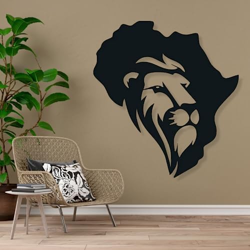 Fayholy Lion Head Africa Map Wall Sculpture
