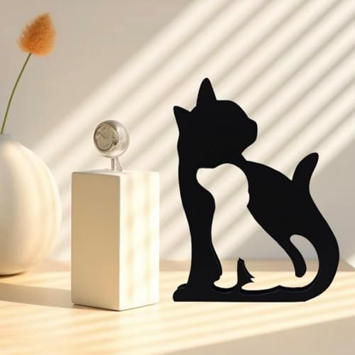 Minimalist Metal Dog Sculpture for Wall Decoration