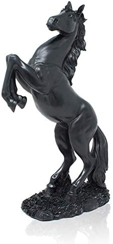 Lependor Standing Horse Resin Statue - Black