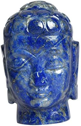 GEMHUB Buddha Head Lapis Lazuli Statue 104650 Ct Feng Shui Figurine