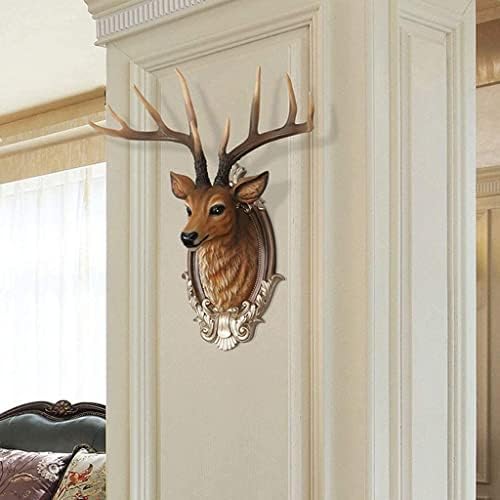 REMYS Artificial Deer Head Wall Decor Sculpture