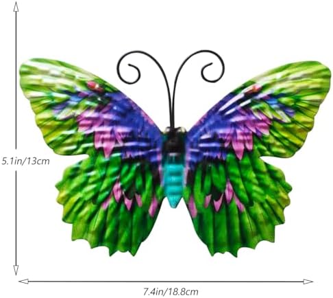 4-Pack Vibrant Metal Butterfly Wall Decor