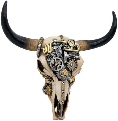 Alikiki Steampunk Bull Skull Wall Decor