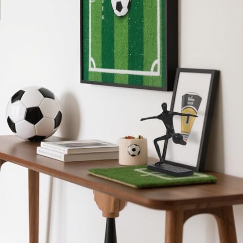 DreamsEden Cast Iron Soccer Player Statue