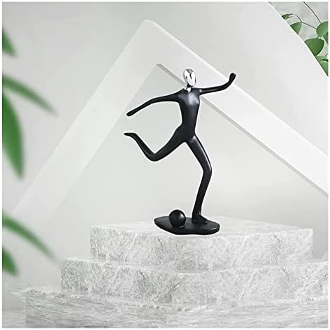 ALDEPO Black Golfer Statue Sculpture Decor Figurine Art Resin Figurine