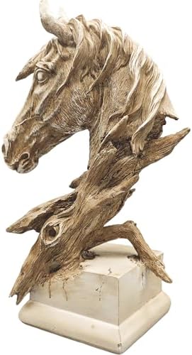 Rustic Horse Head Statue 16 Inch Home Decor